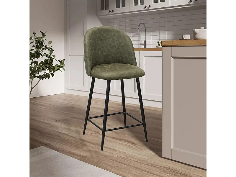 Set van 4 Hoge Krukken Denise Sgabi - Groen - 44x47x101 cm - Epikasa