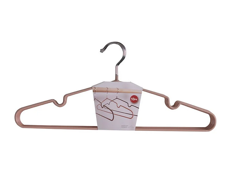 Zestaw 10 Wieszaków Massa, Czarny, 41x4x18 cm, Epikasa