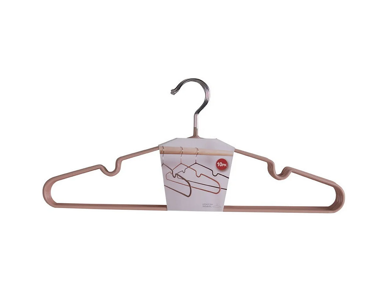 Lot de 10 Cintres Massa, Noir, 41x4x18 cm, Seven Design