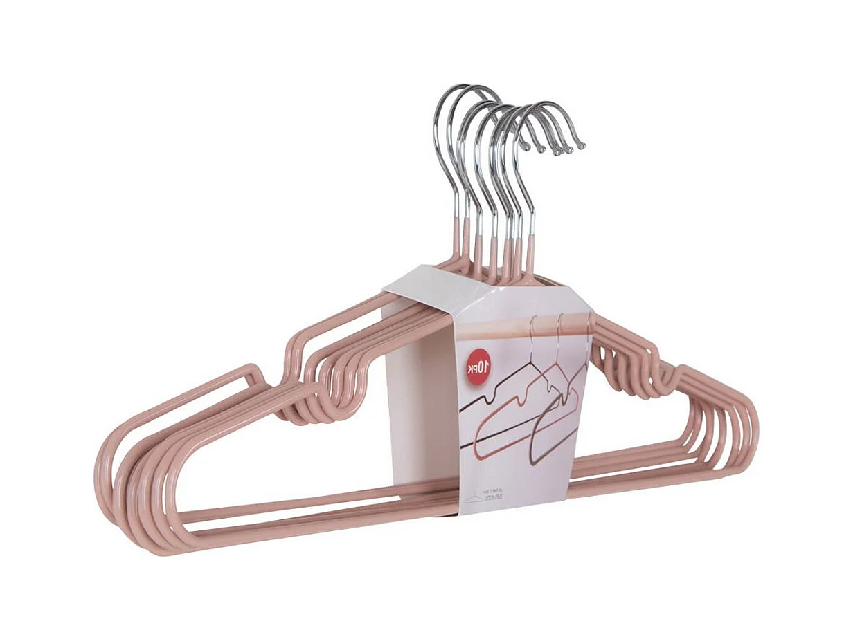 Lot de 10 Cintres Massa, Noir, 41x4x18 cm, Seven Design