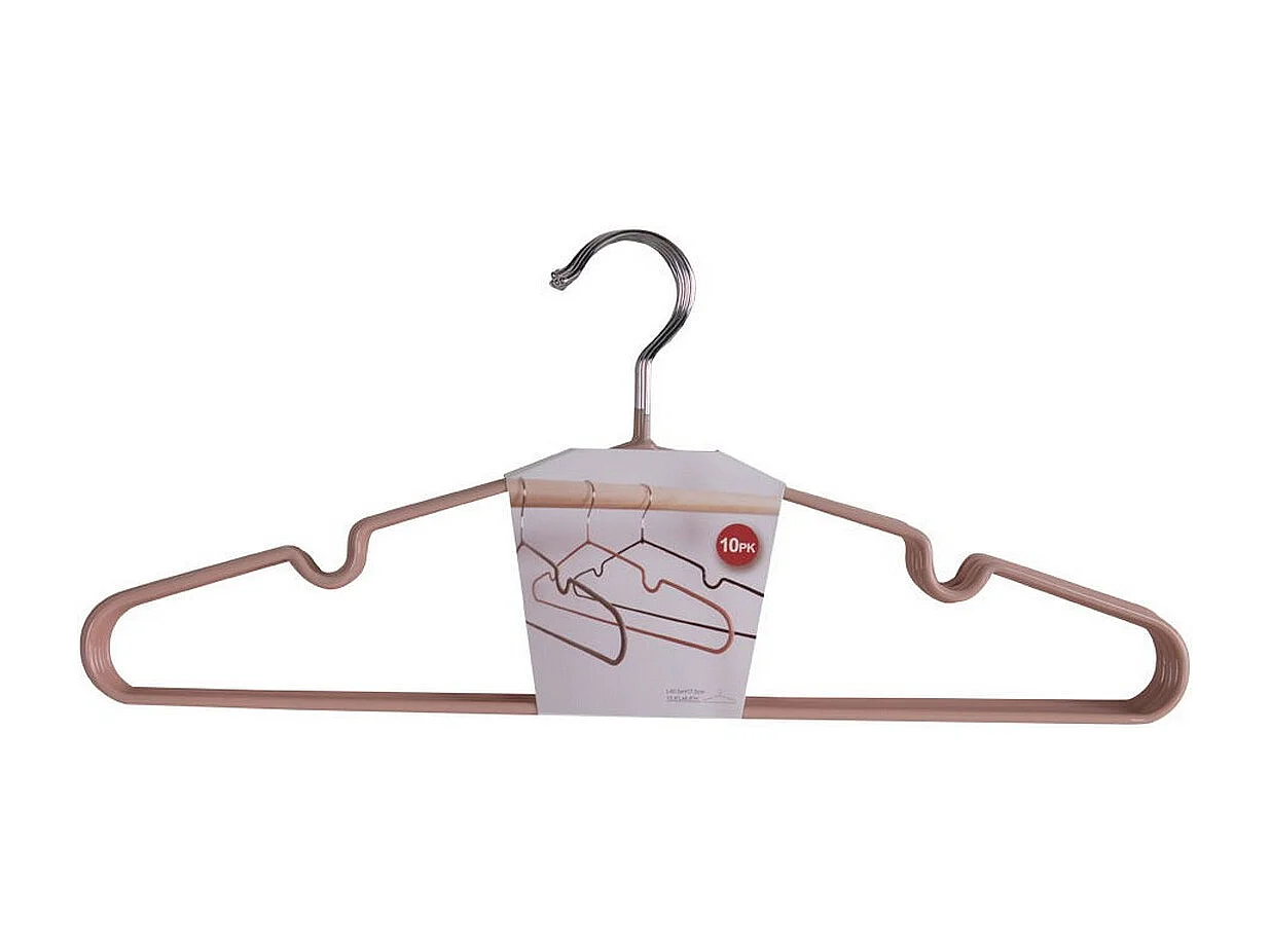 Lot de 10 Cintres Massa 2, Noir, 41x4x18 cm, Seven Design