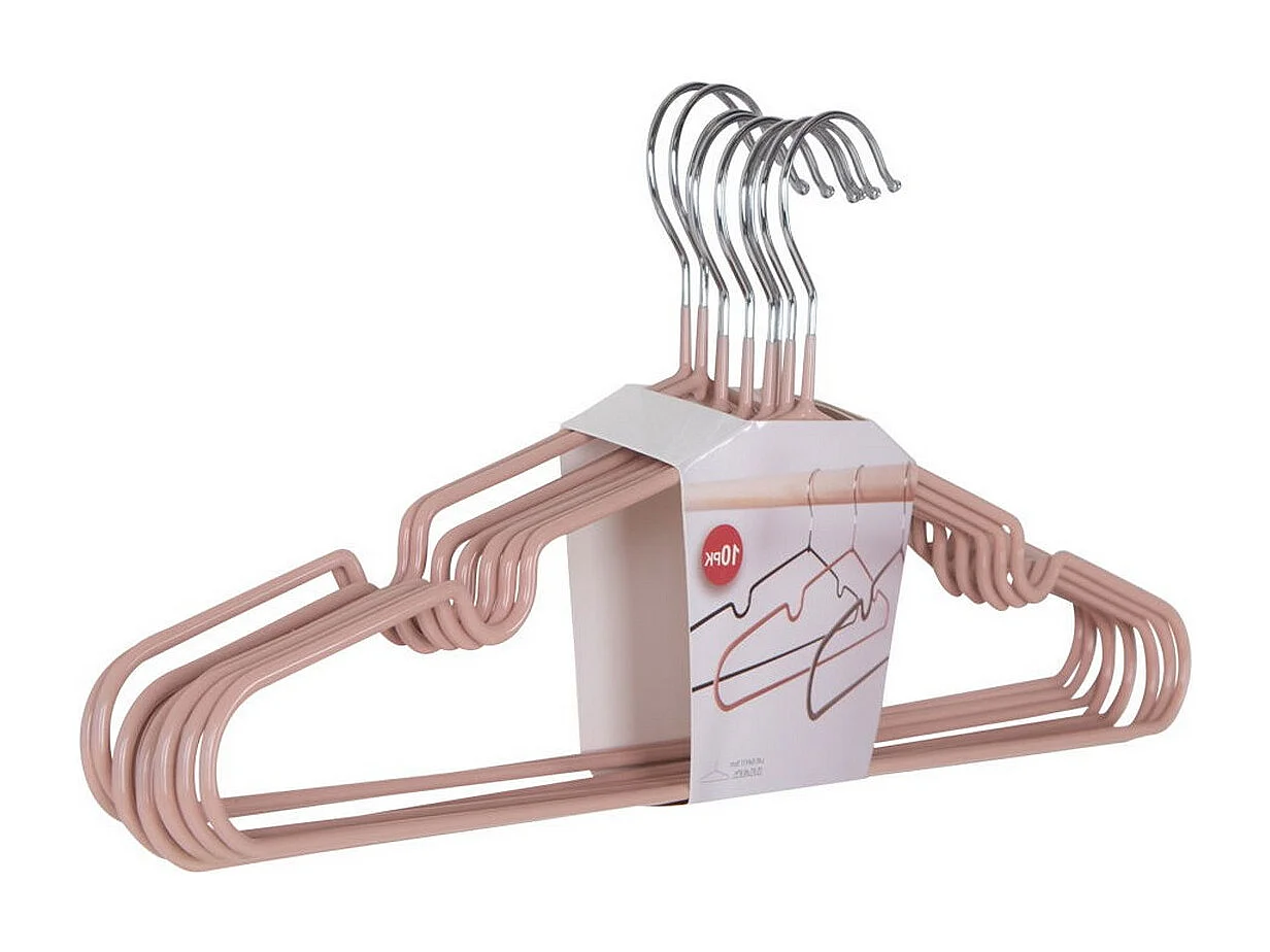 Lot de 10 Cintres Massa 2, Noir, 41x4x18 cm, Seven Design