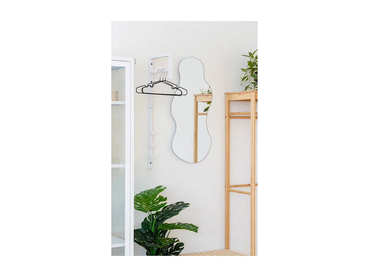Set van 10 Kleerhangers Massa - Zwart - 41x4x18 cm - Seven Design
