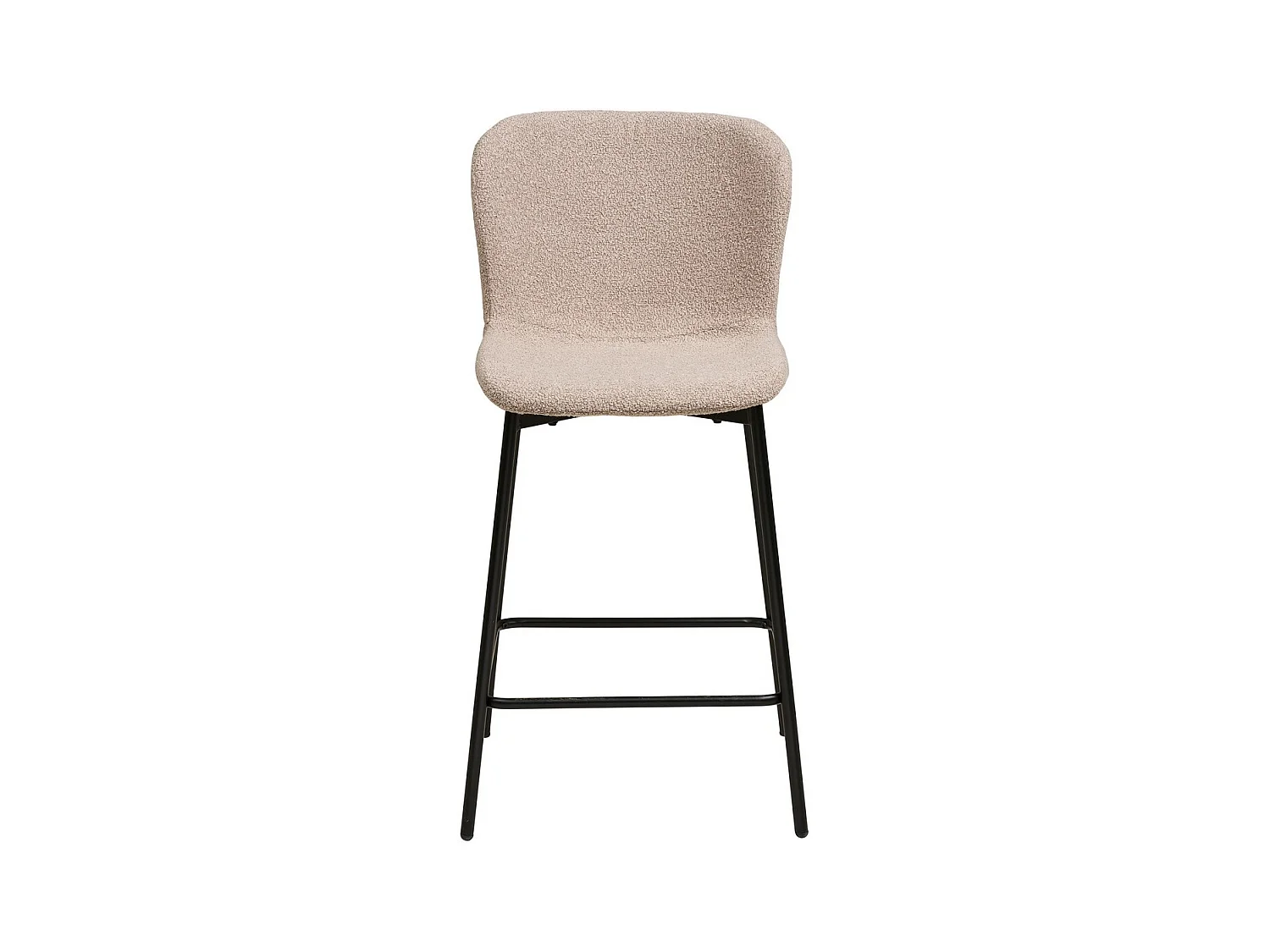 Lot de 2 Tabourets Hauts Maceda, Beige, 47x55x95 cm, Seven Design