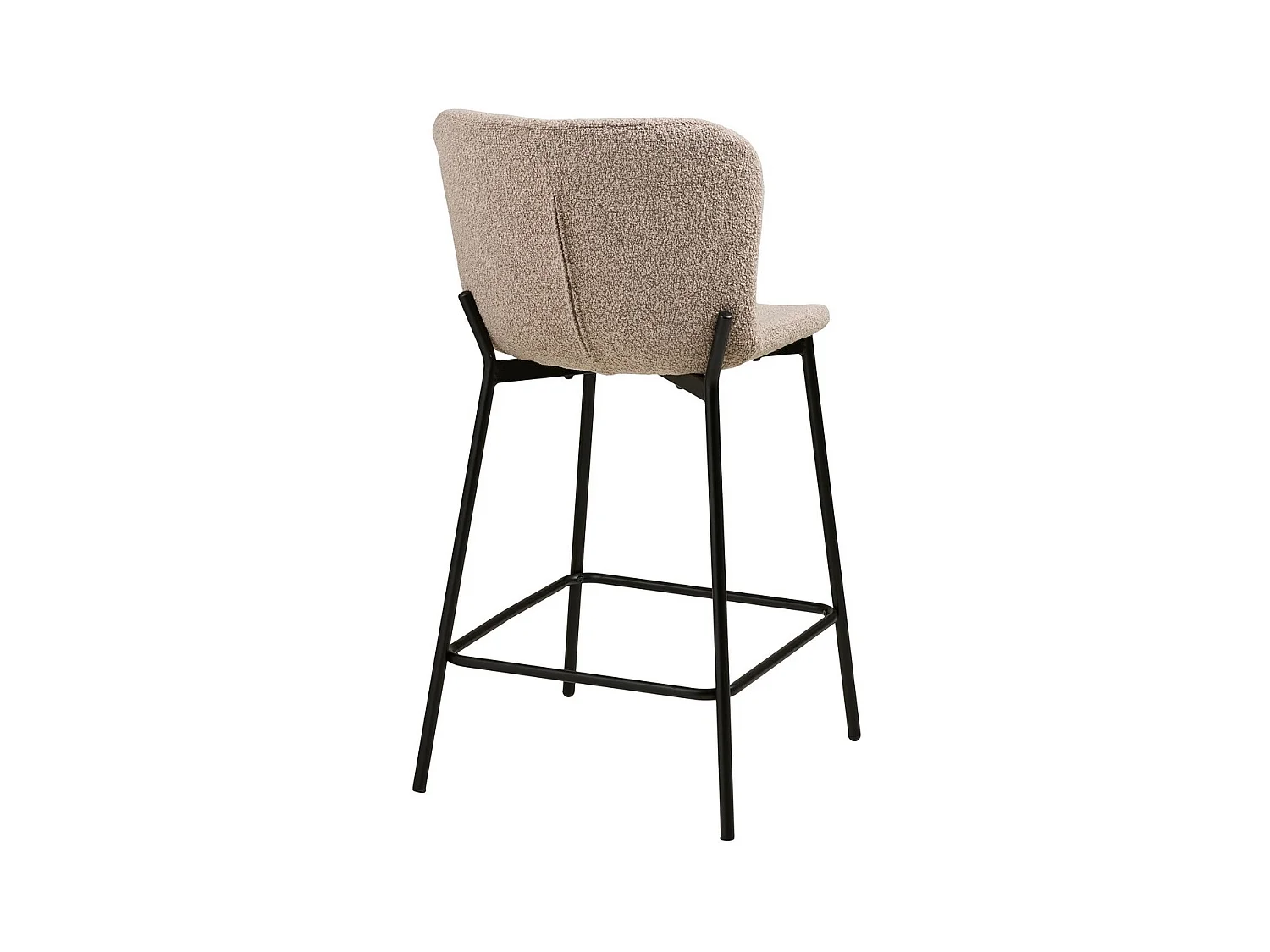 Lot de 2 Tabourets Hauts Maceda, Beige, 47x55x95 cm, Seven Design