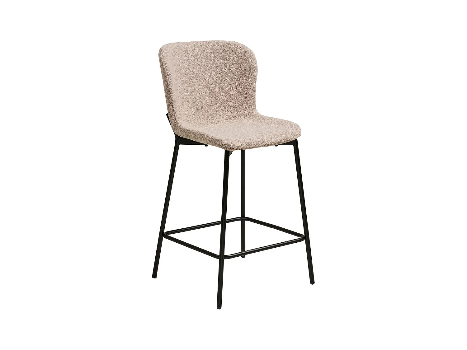 Lot de 2 Tabourets Hauts Maceda, Beige, 47x55x95 cm, Epikasa