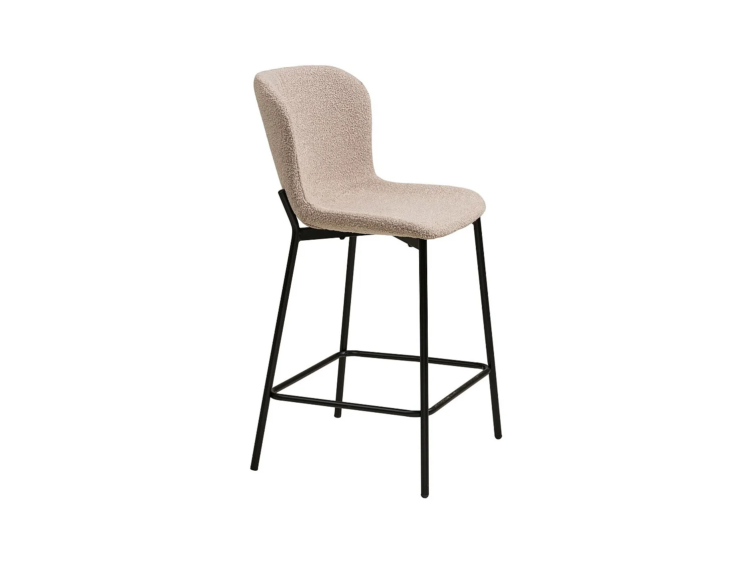 Lot de 2 Tabourets Hauts Maceda, Beige, 47x55x95 cm, Epikasa