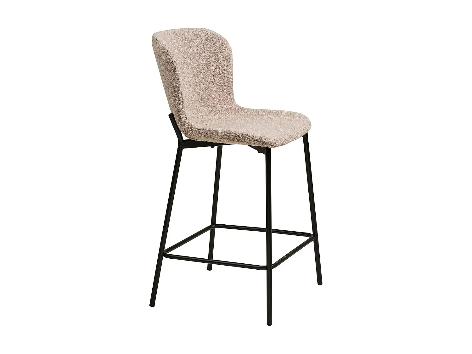 Zestaw 2 wysokich stołków Maceda, Beżowy, 47x55x95 cm, Seven Design