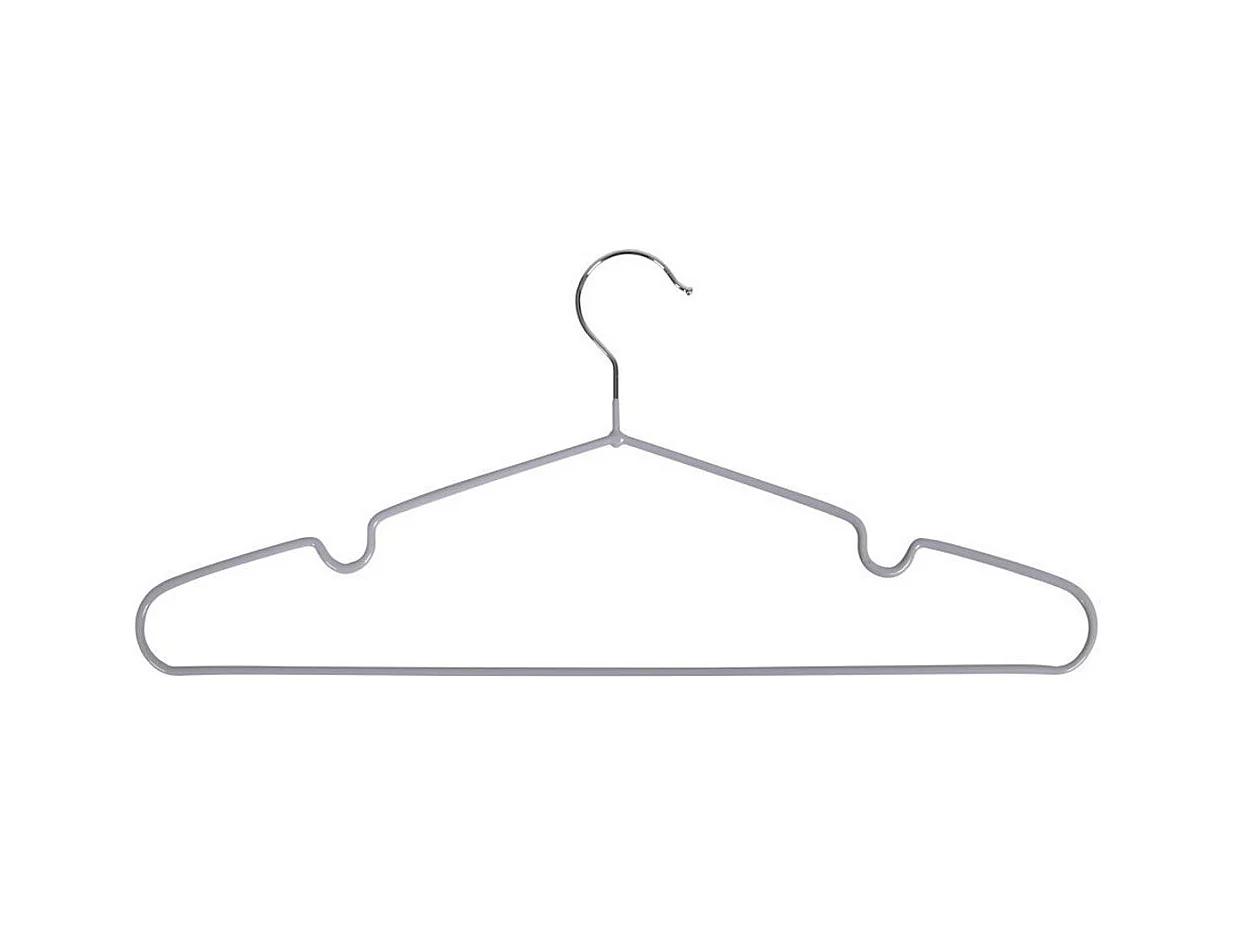 Lot de 10 Cintres Massa, Noir, 41x4x18 cm, Seven Design