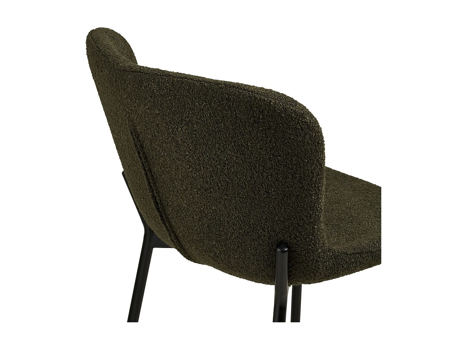 Lot de 2 Tabourets Hauts Maceda, Noir, 47x55x95 cm, Seven Design