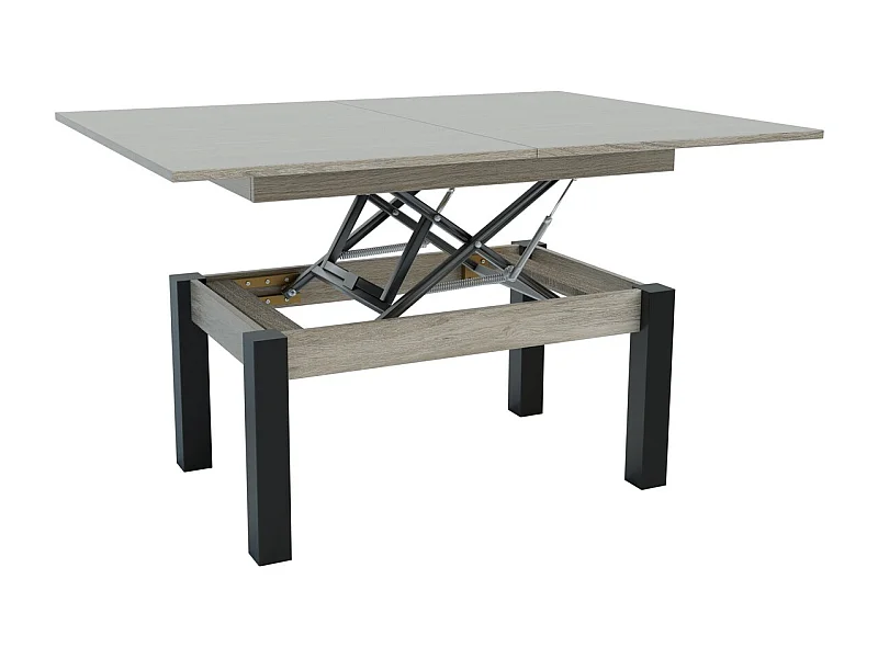 Tavolino Trasformabile Foggy, Marrone, 120x90x75 cm, Epikasa