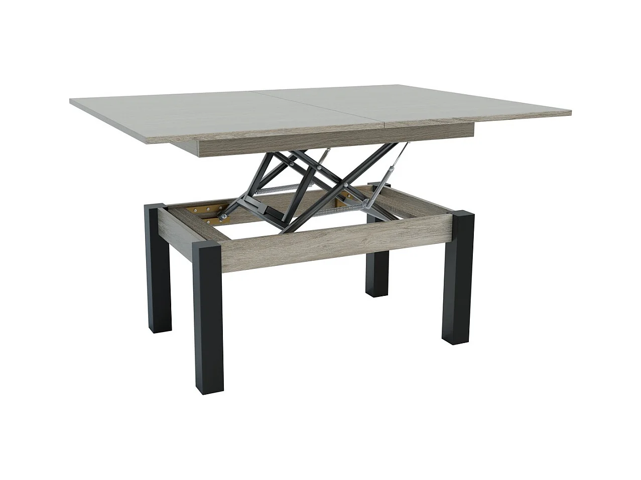 Table d'Appoint Transformable Foggy, Marron, 120x90x75 cm, Seven Design