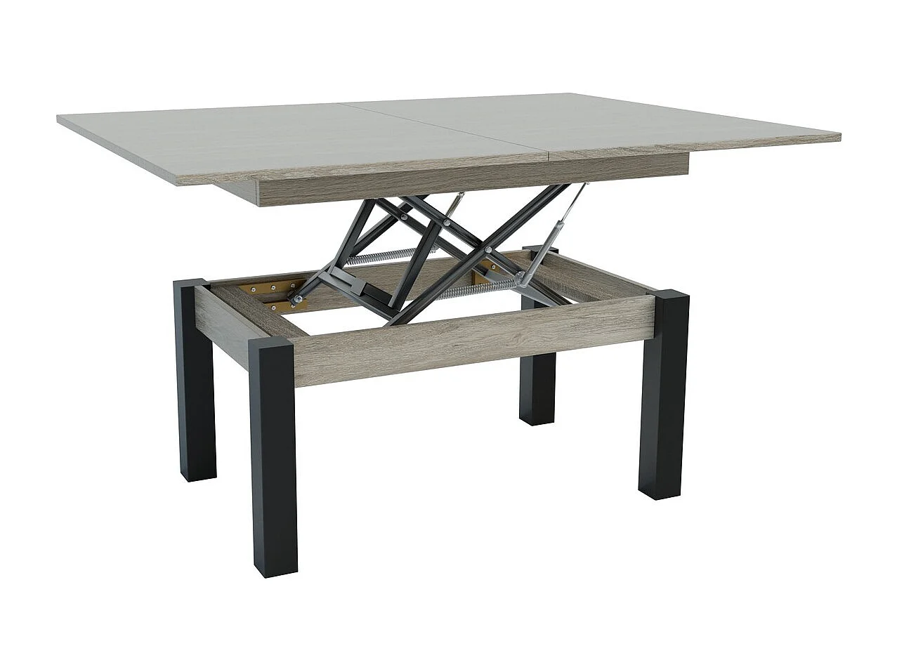 Stolik Kawowy Przekształcalny Foggy, Brązowy, 120x90x75 cm, Seven Design