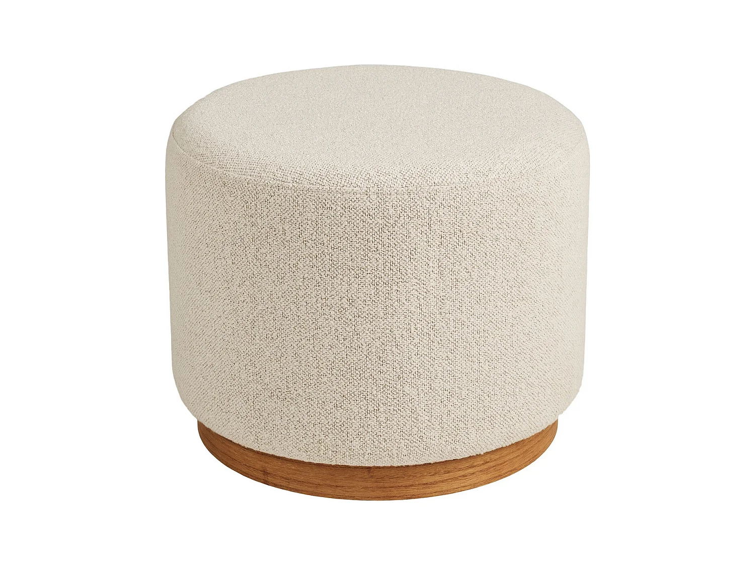 Pouf Daisy, Blanc, 50x50x41 cm, Seven Design