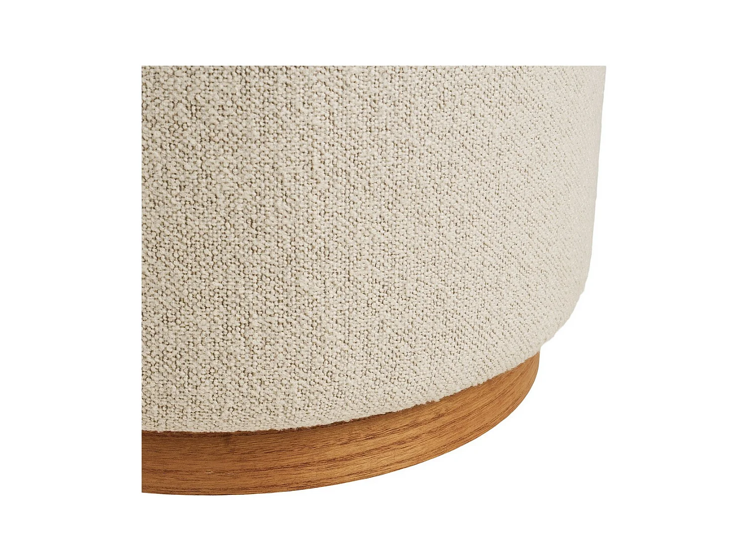 Pouf Daisy, Blanc, 50x50x41 cm, Seven Design