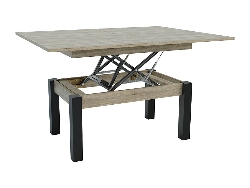 Tavolino Trasformabile Moon, Marrone, 120x90x75 cm, Epikasa