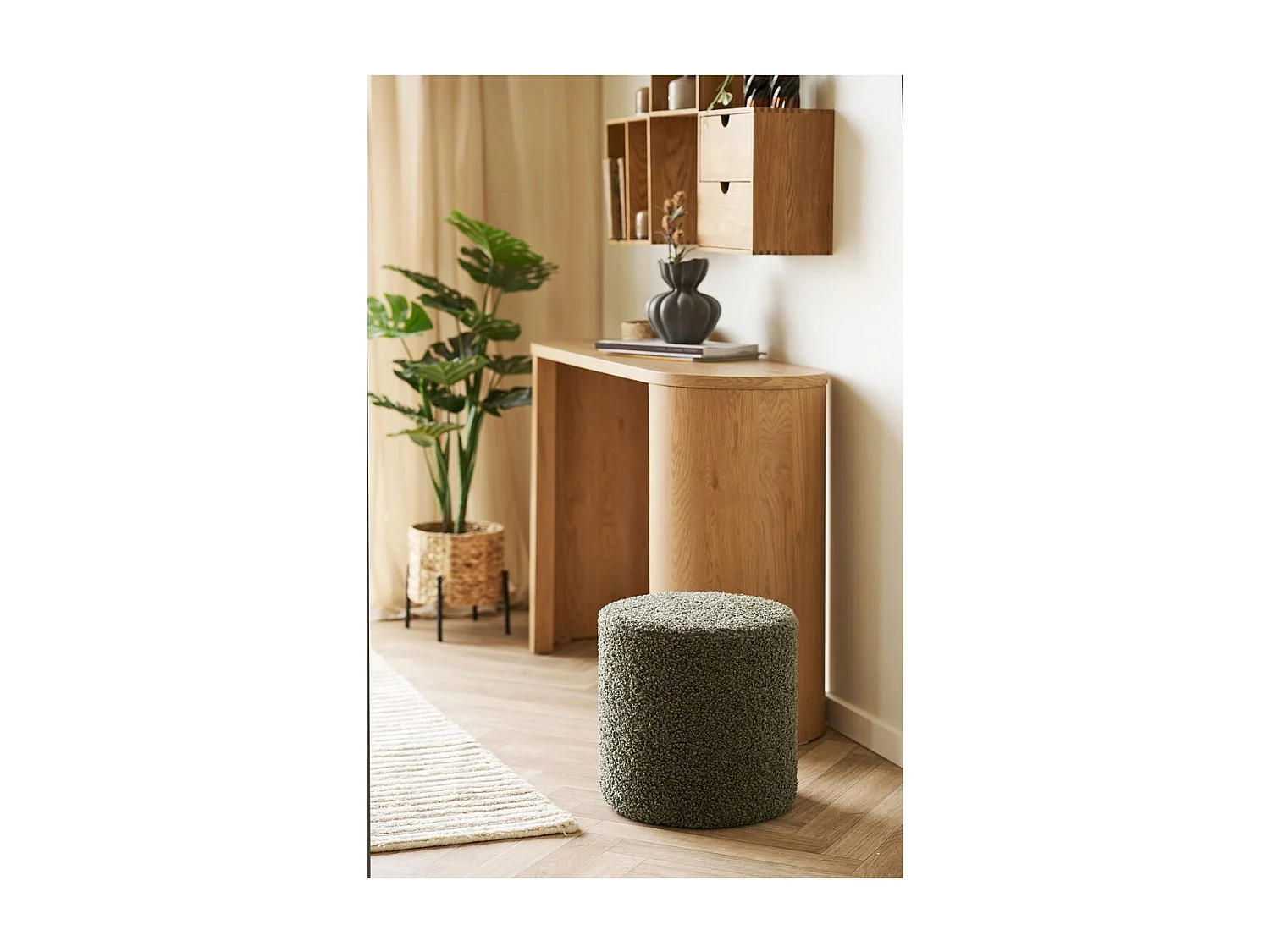 Pufa Ejby, Zielony, 34x34x36 cm, Seven Design