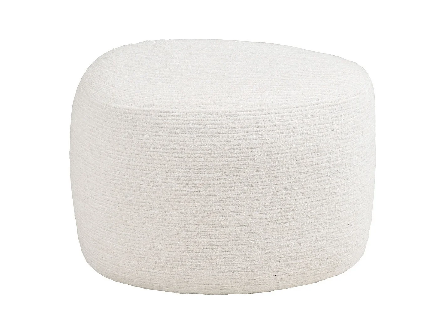 Pouf Hilo, Blanc, 55x40x39 cm, Seven Design