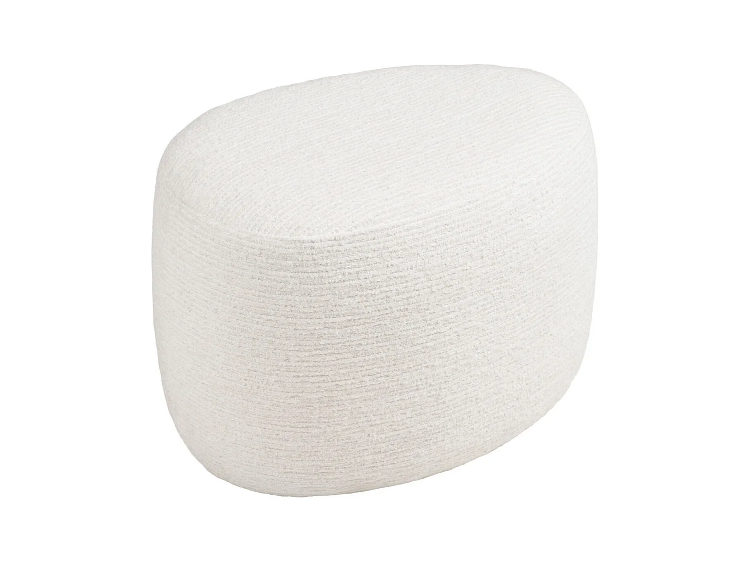 Pouf Hilo, Blanc, 55x40x39 cm, Seven Design