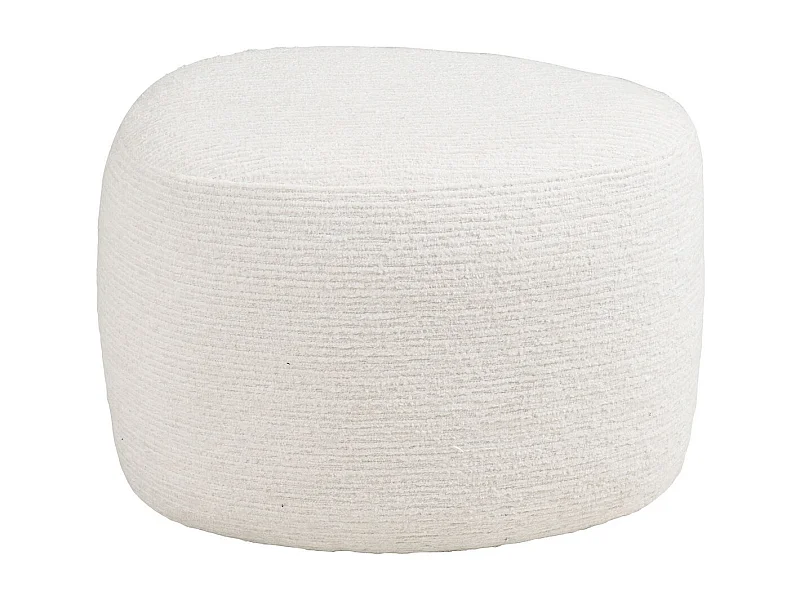 Pufa Hilo, Biały, 55x40x39 cm, Seven Design