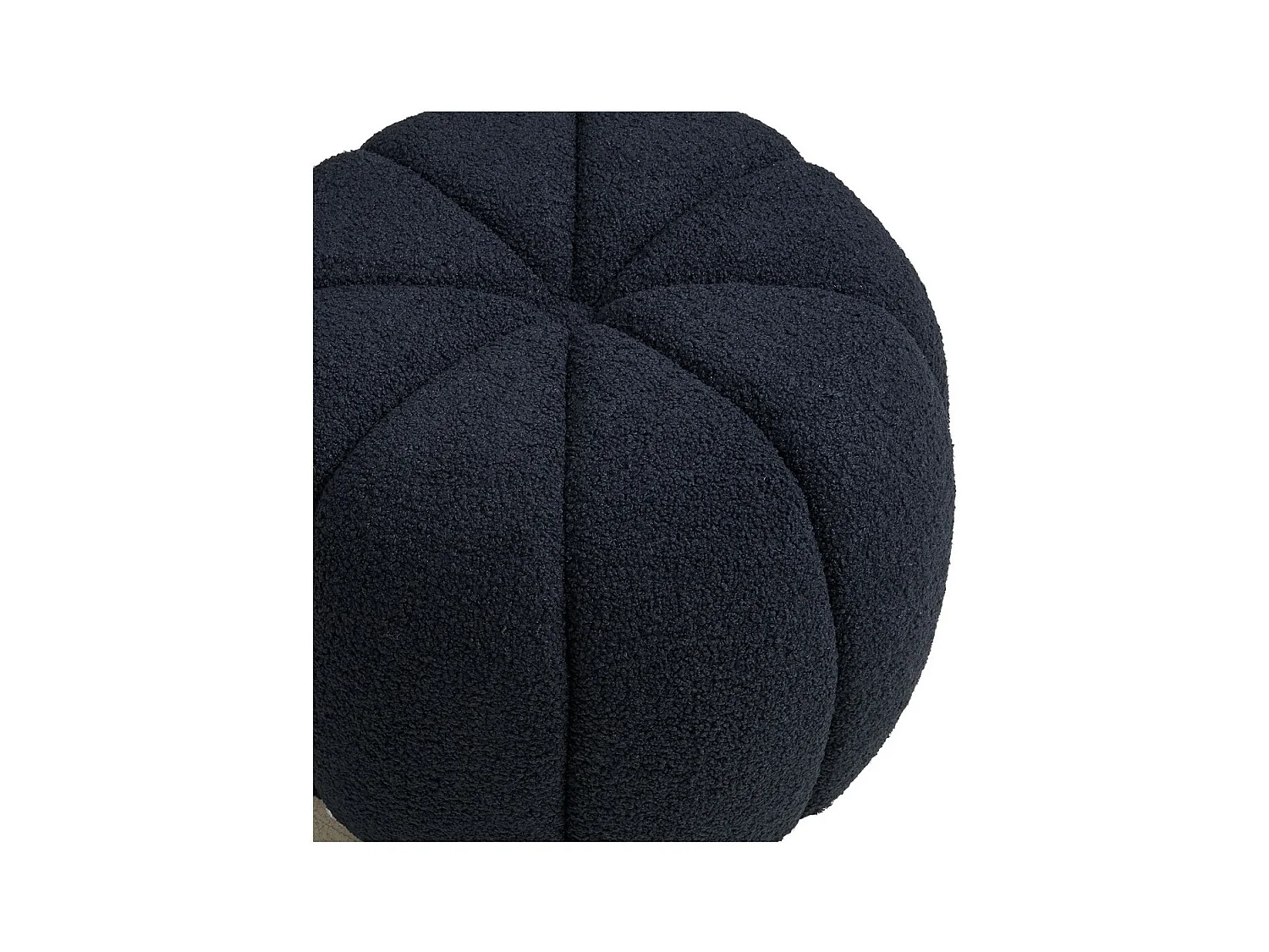 Pouf Paisley, Noir, 48x48x38 cm, Seven Design