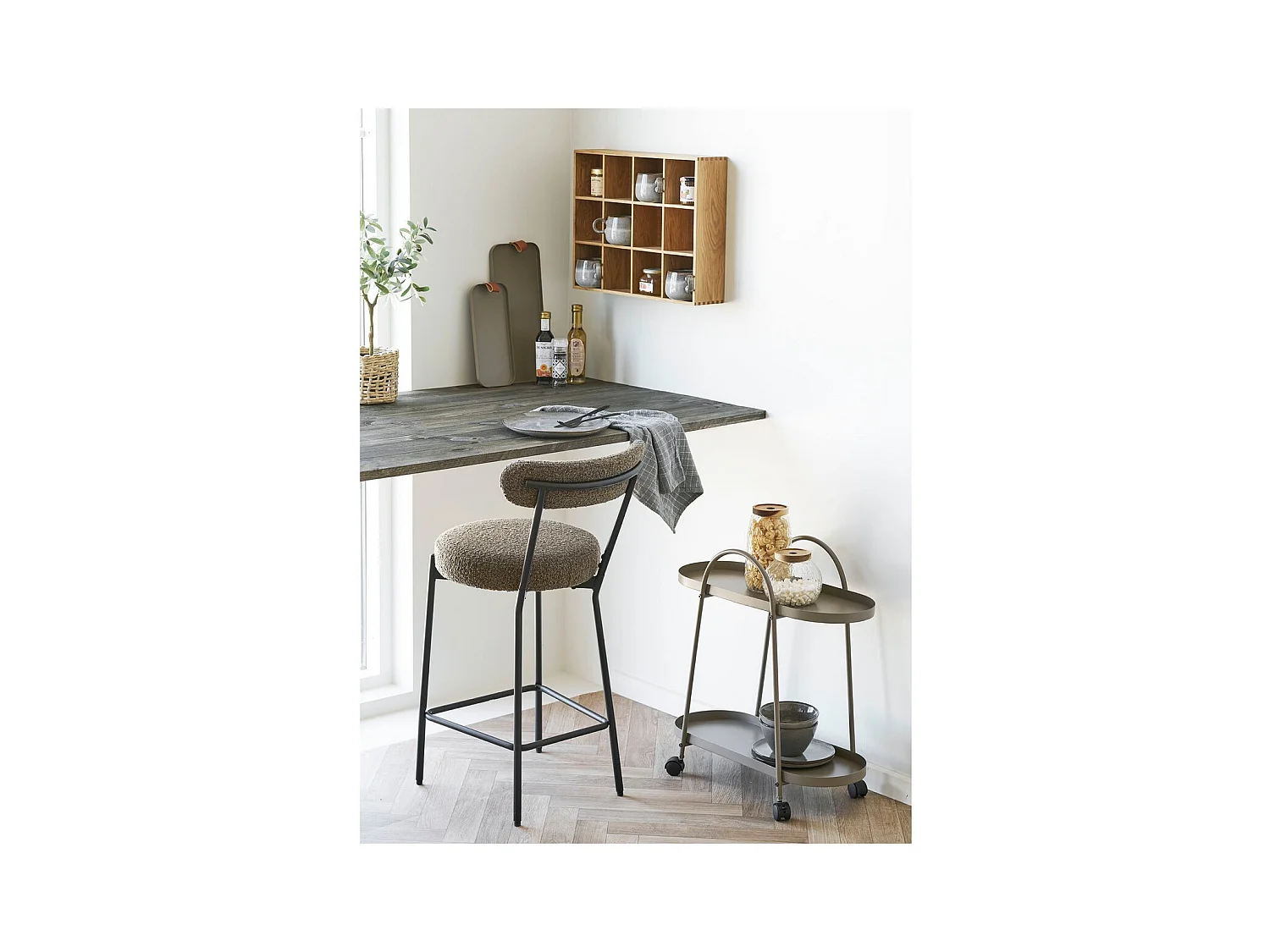 Plateau HN28, Marron, 16,5x39,5x1,5 cm, Seven Design