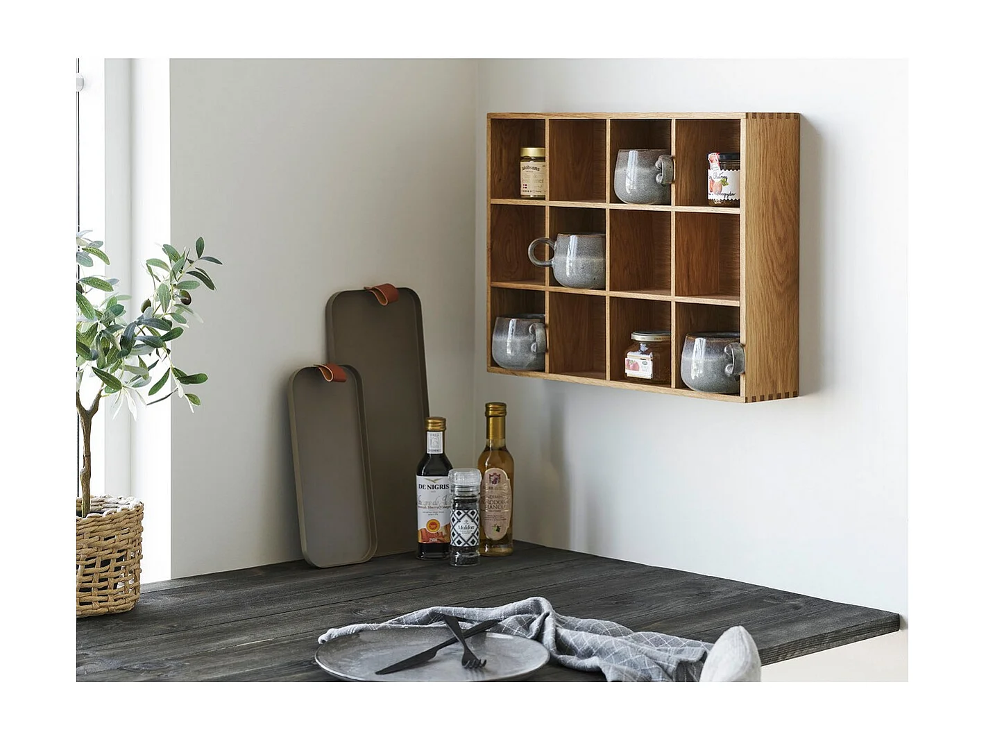 Plateau HN28, Marron, 16,5x39,5x1,5 cm, Seven Design