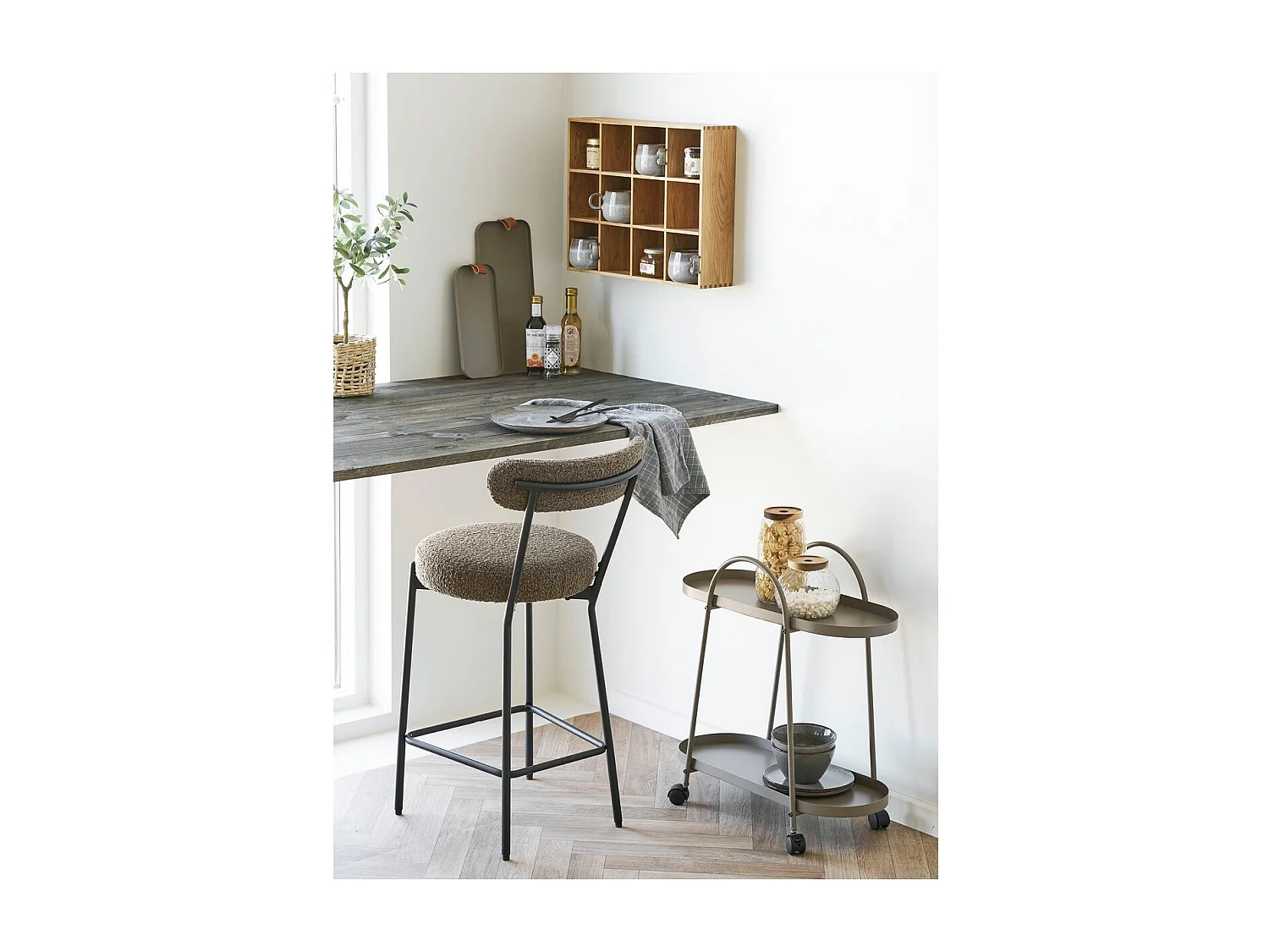 Plateau HN28, Marron, 16,5x39,5x1,5 cm, Seven Design