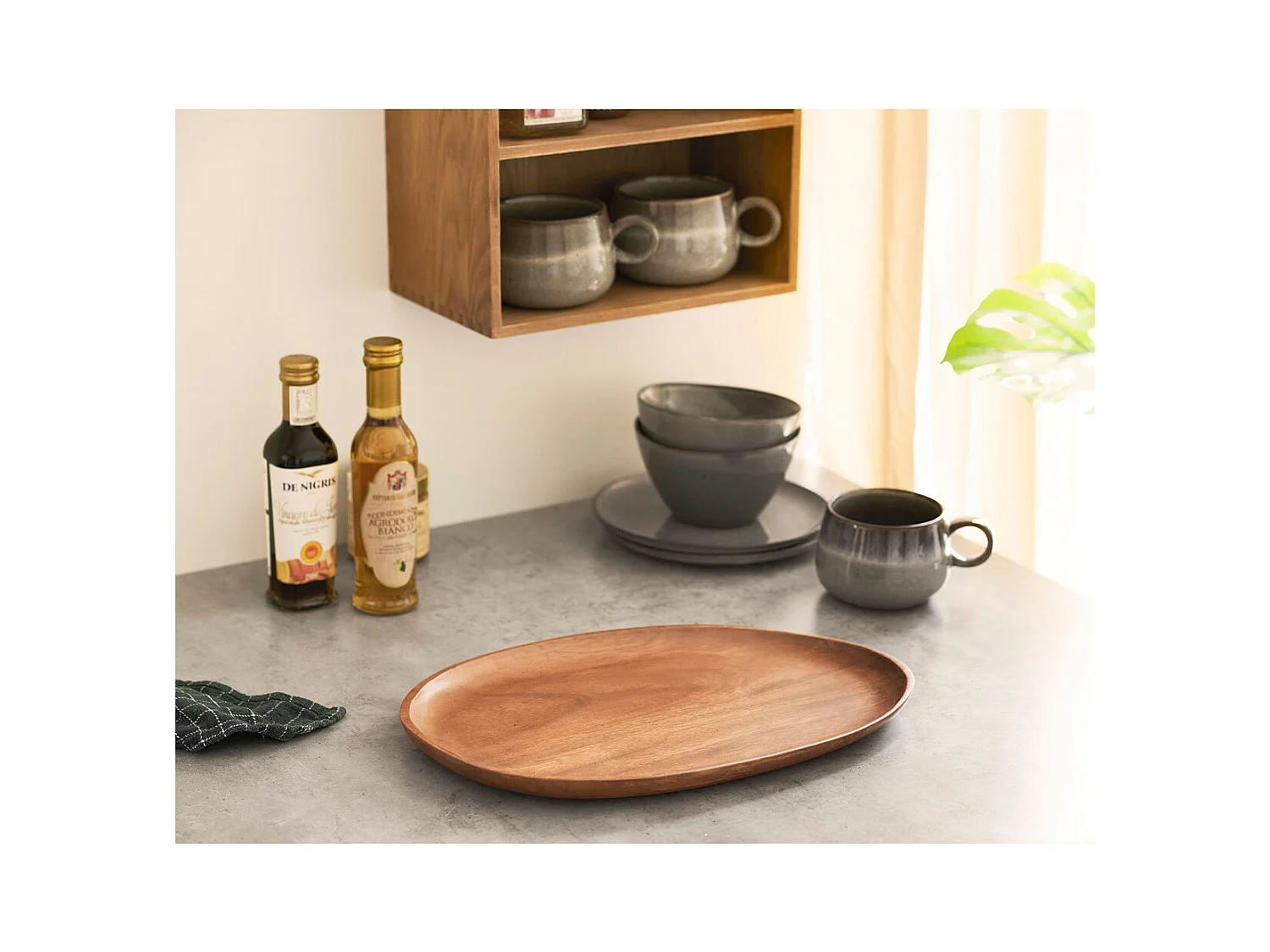 Plateau HN34, Marron, 28x39x2,5 cm, Seven Design