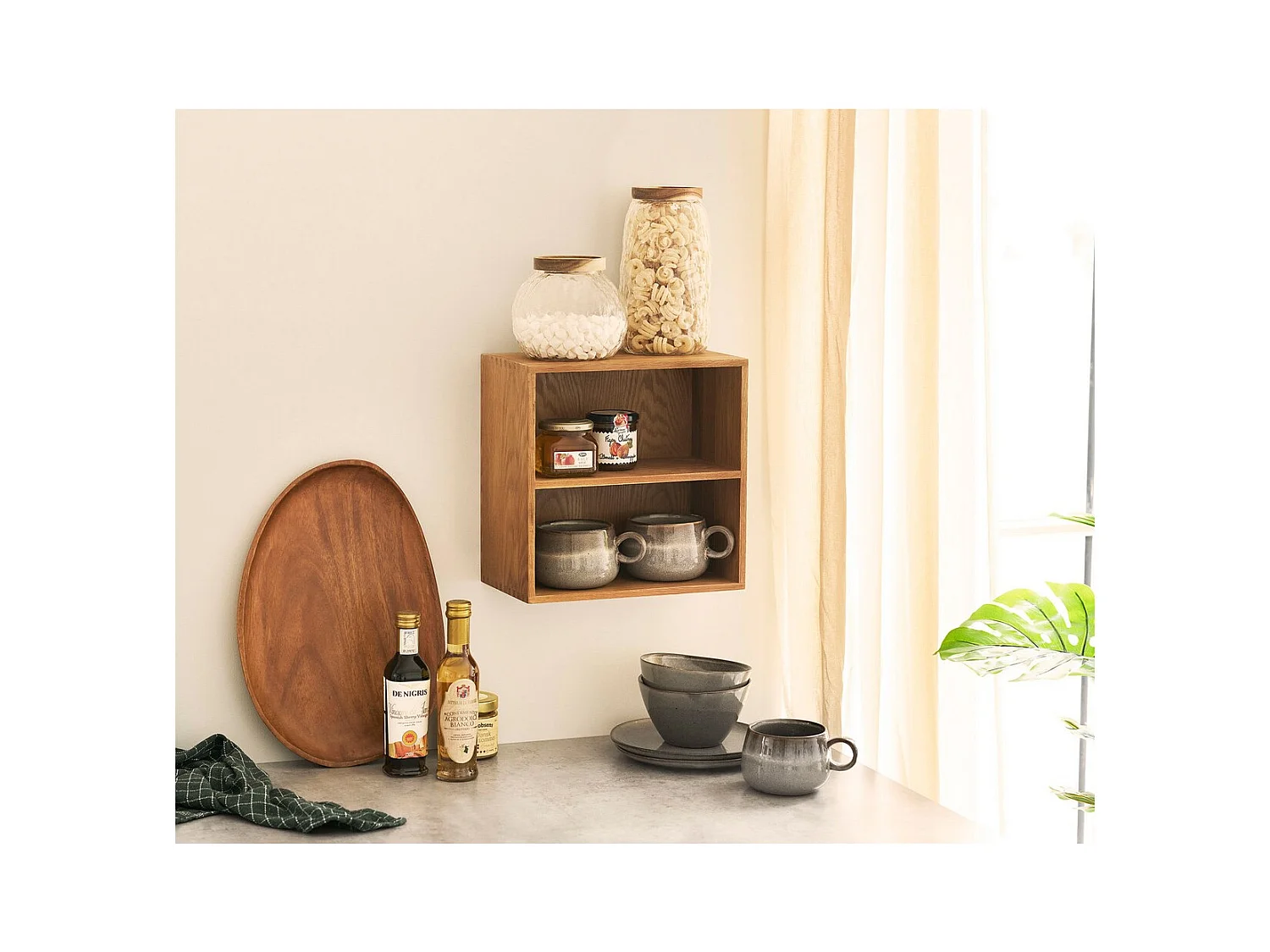 Plateau HN34, Marron, 28x39x2,5 cm, Seven Design