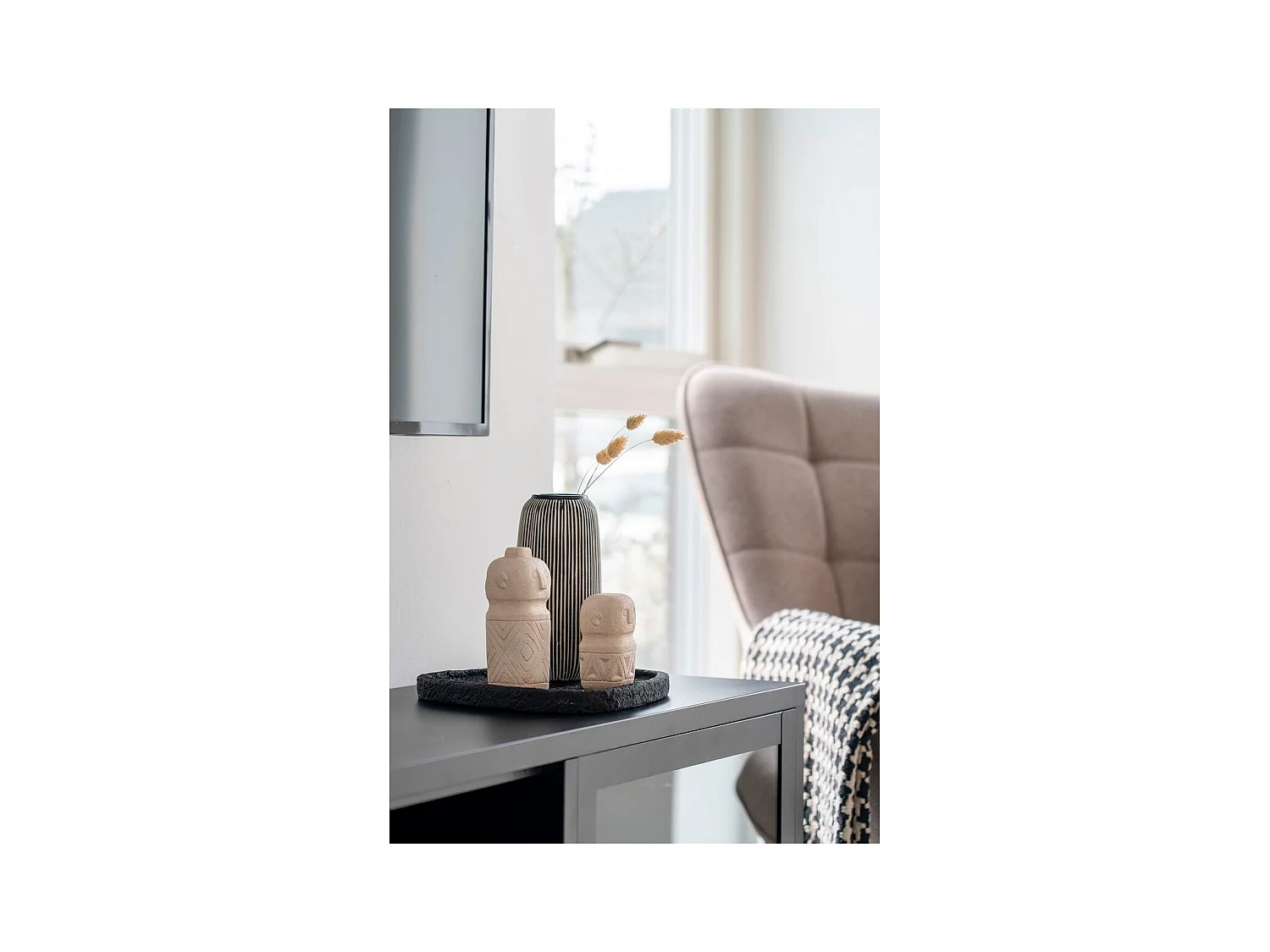 Plateau HN34, Noir, 26,5x26x2 cm, Seven Design