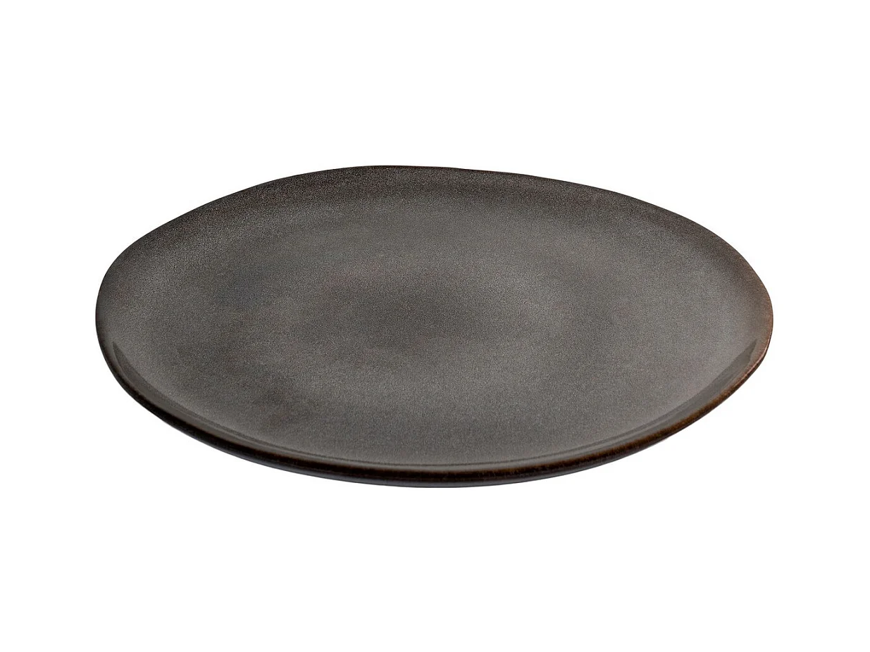 Lot de 4 Assiettes Creuses Selma, Marron, 27x27x2 cm, Seven Design