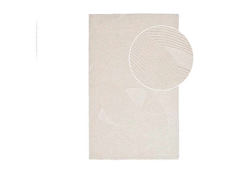 Tappeto Rettangolare Pune, Bianco, 160x230x1 cm, Epikasa