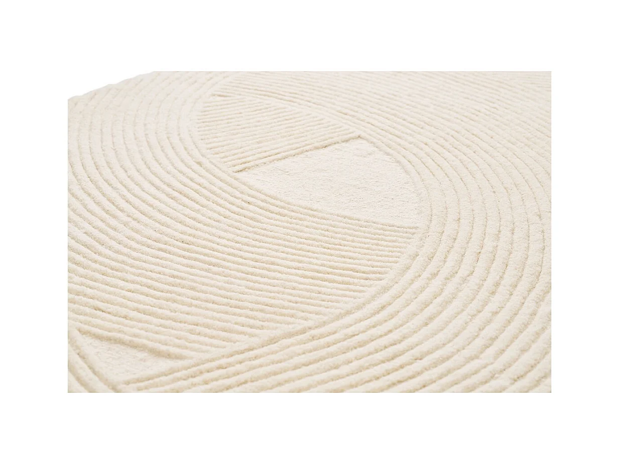 Prostokątny Dywan Pune, Biały, 160x230x1 cm, Seven Design