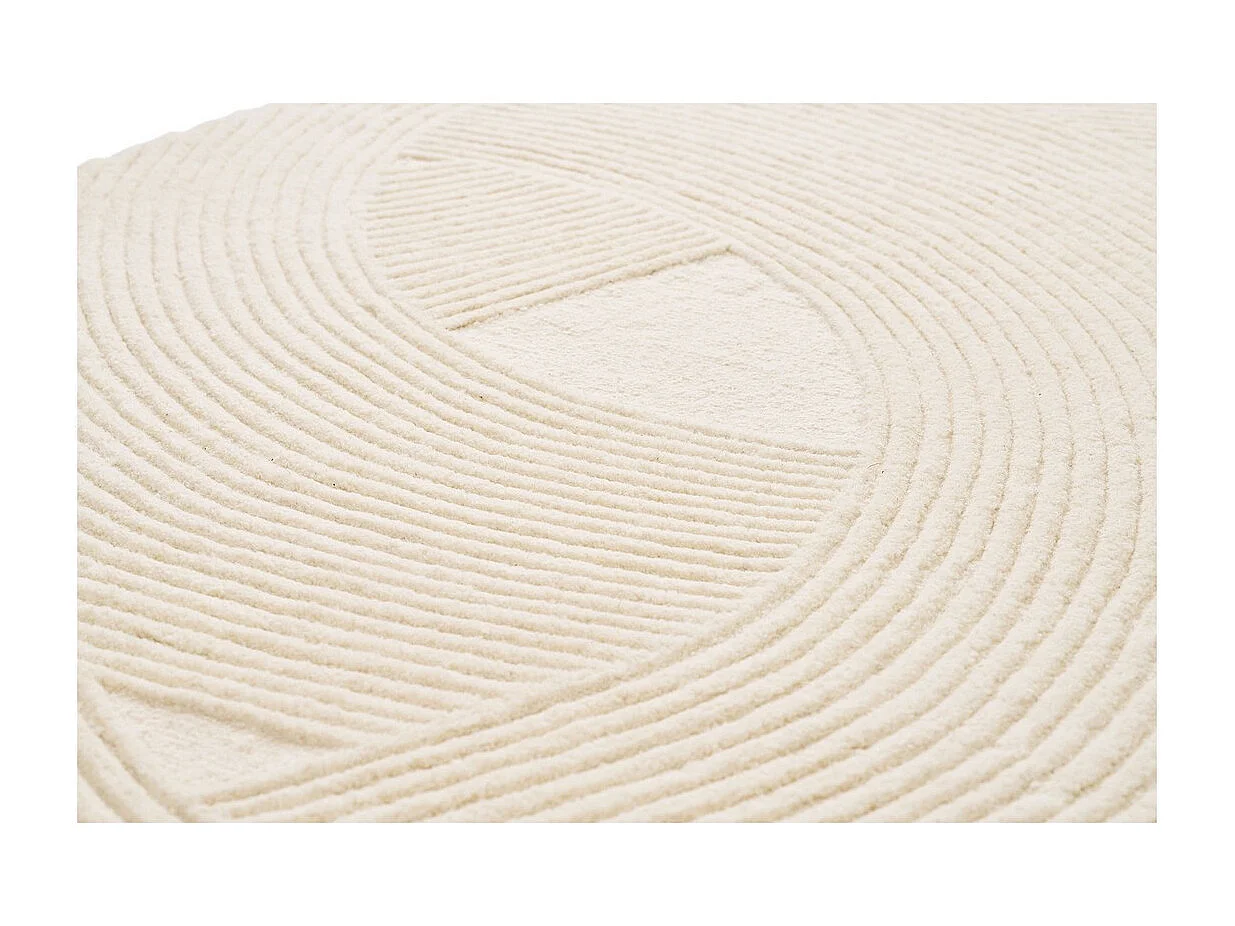 Tapis de Salon Rectangulaire Pune, Blanc, 160x230x1 cm, Seven Design