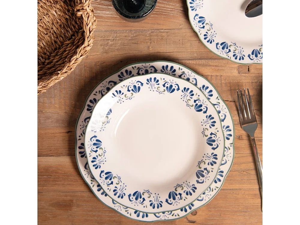 Assiette creuse Giverny 22 cm (lot de 6)