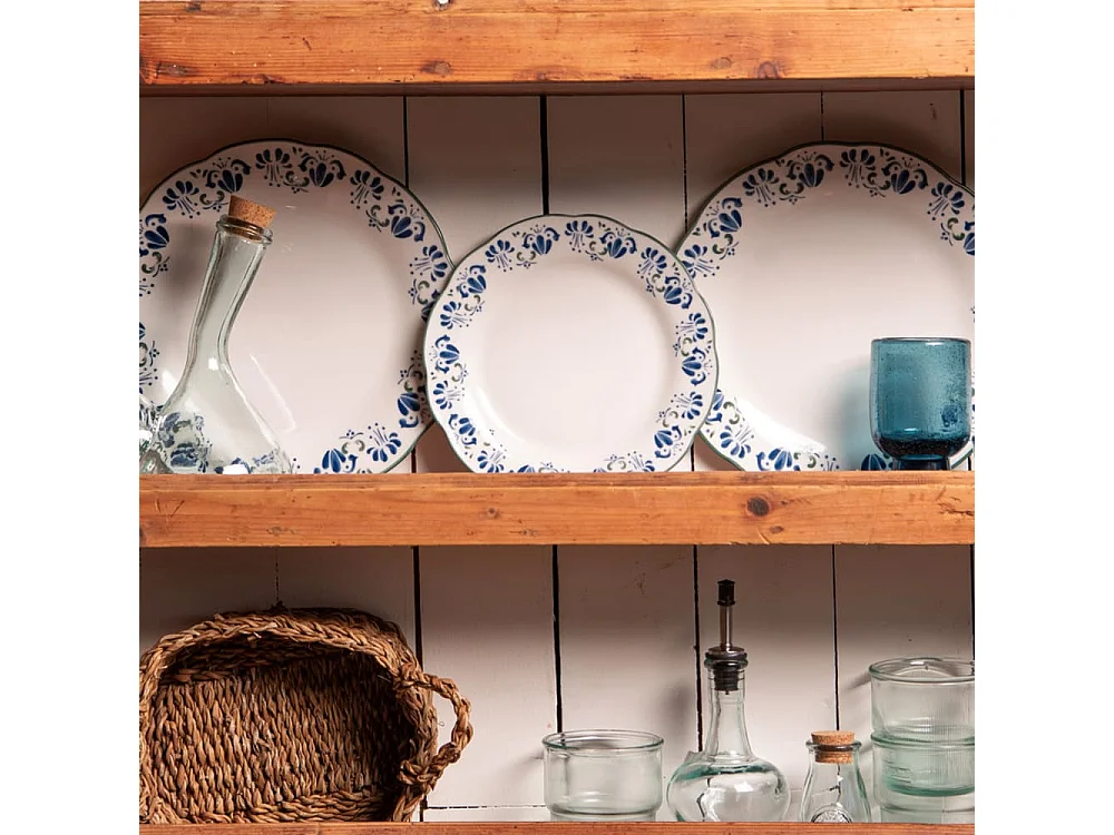 Assiette creuse Giverny 22 cm (lot de 6)