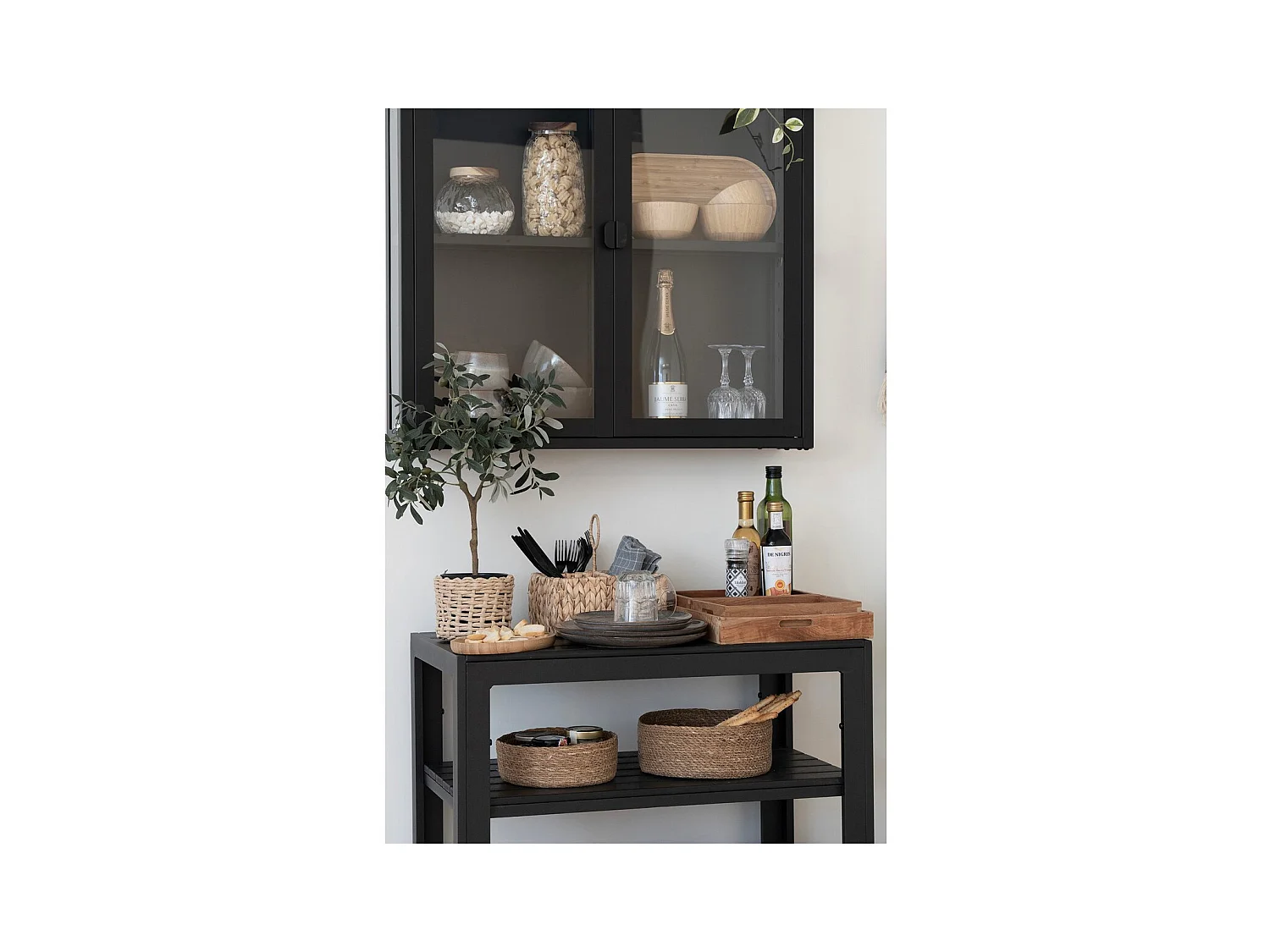 Lot de 4 Assiettes Creuses Selma, Marron, 21x21x2 cm, Seven Design