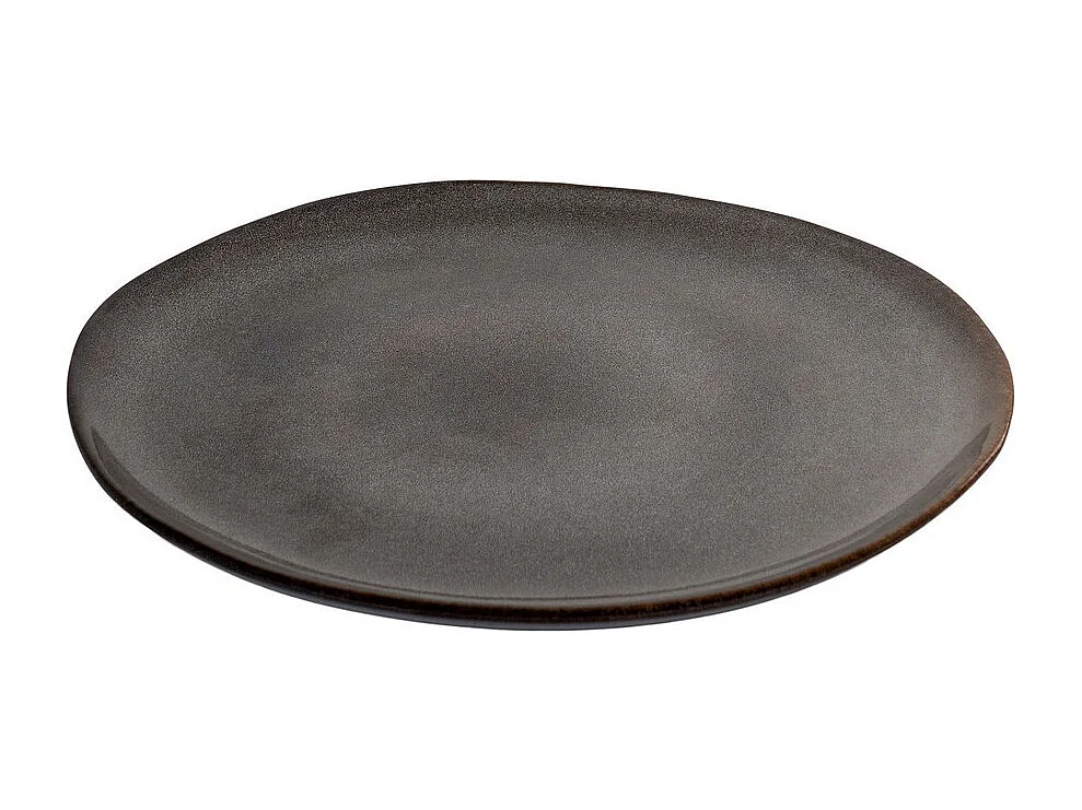 Zestaw 4 Głębokich Talerzy Selma, Brązowy, 21x21x2 cm, Seven Design