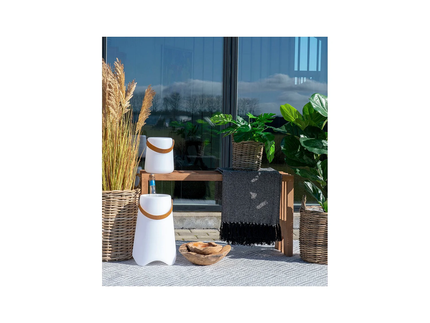 Lanterne Décorative d'Extérieur  Bristol, Blanc, 25x25x37,5 cm, Seven Design