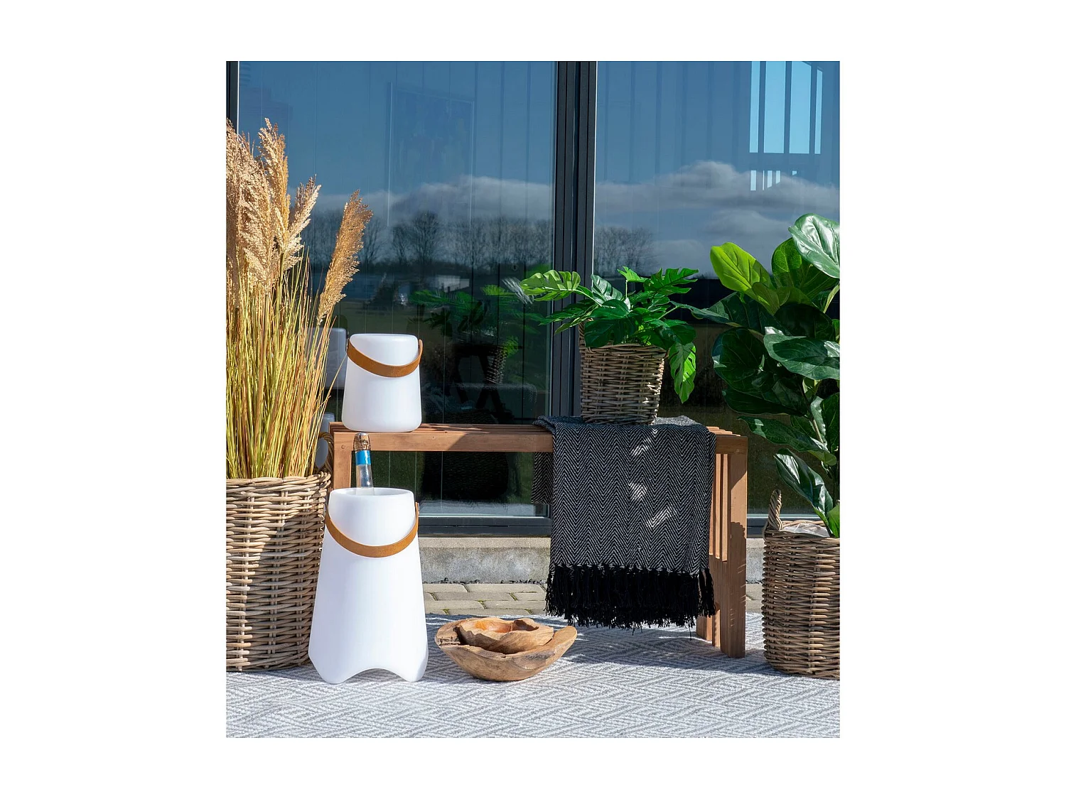 Lanterne Décorative d'Extérieur  Bristol, Blanc, 25x25x37,5 cm, Seven Design