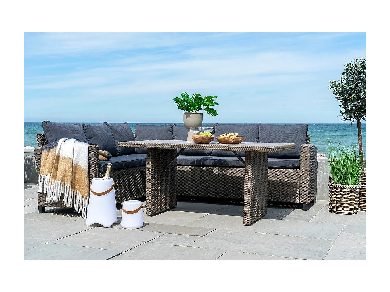 Lanterne Décorative d'Extérieur  Bristol, Blanc, 25x25x37,5 cm, Seven Design