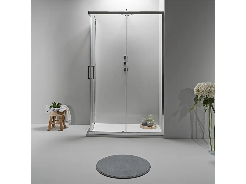 Cabina Box Doccia Angolare Elite 70 x120 Cm Scorrevole Trasparente Cristallo Temperato 6 mm