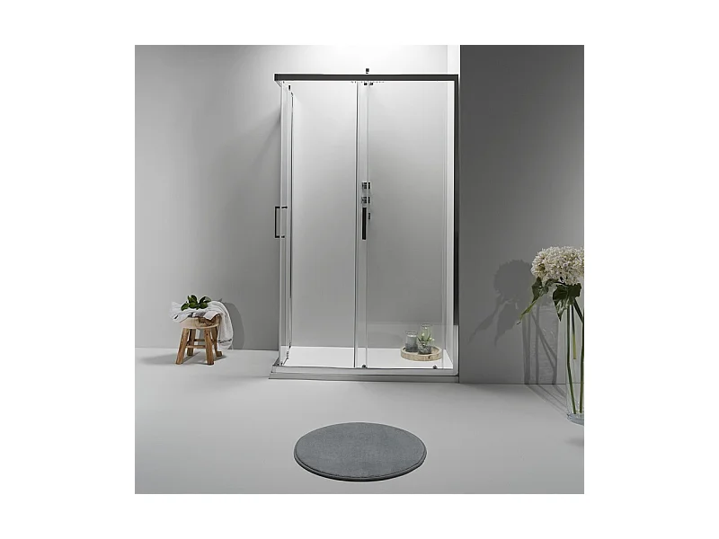 Cabina Box Doccia Angolare Elite 90 X 100 Cm Scorrevole Trasparente Cristallo Temperato 6 mm