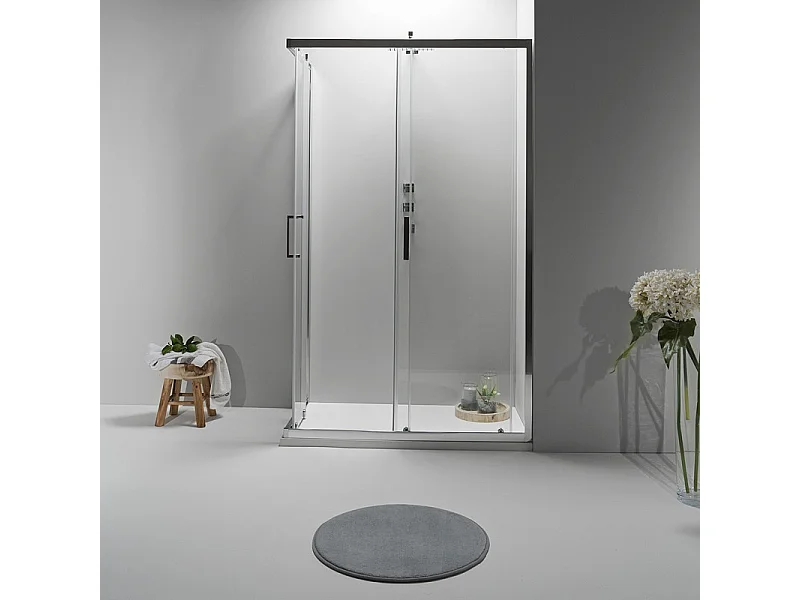 Cabina Box Doccia Angolare Elite 90 X 100 Cm Scorrevole Trasparente Cristallo Temperato 6 mm