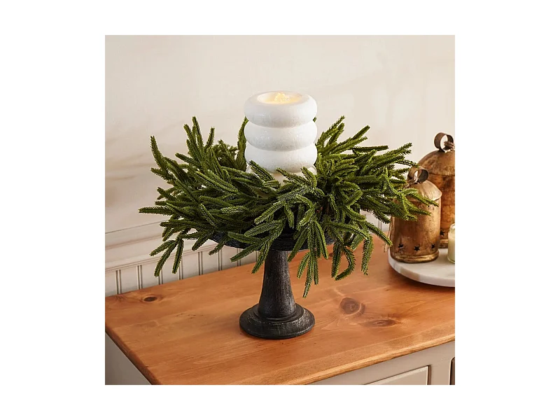 Girlanda świąteczna z sosny Norfolk "Liam" z efektem For Real Touch o średnicy 60 cm
