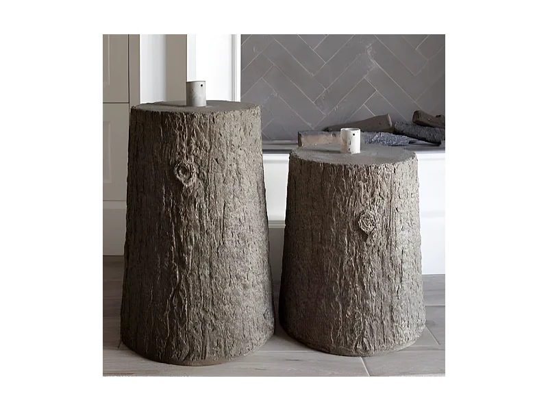 Base "Legnò" effet tronc pour sapin de Noël avec support en métal 31,5x45 cm h