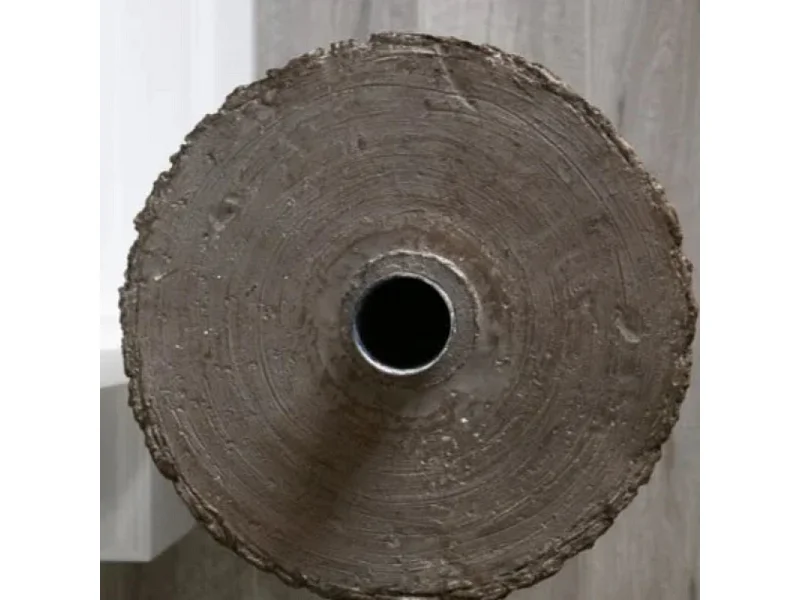 Base "Legnò" con efecto tronco para árbol de Navidad con soporte de metal 31,5x45 cm h