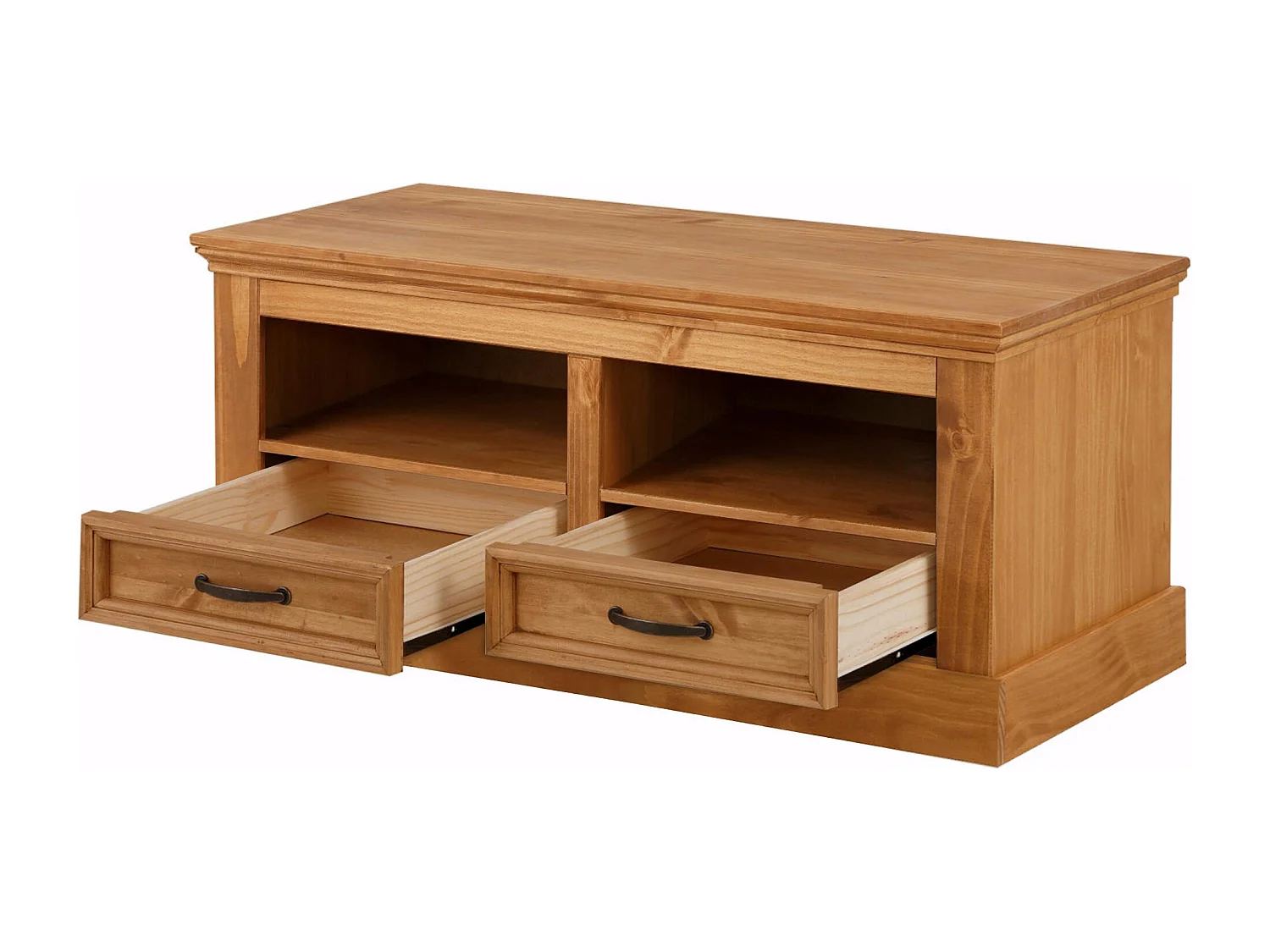 Selma | Banc avec 2 tiroirs teinté blanc