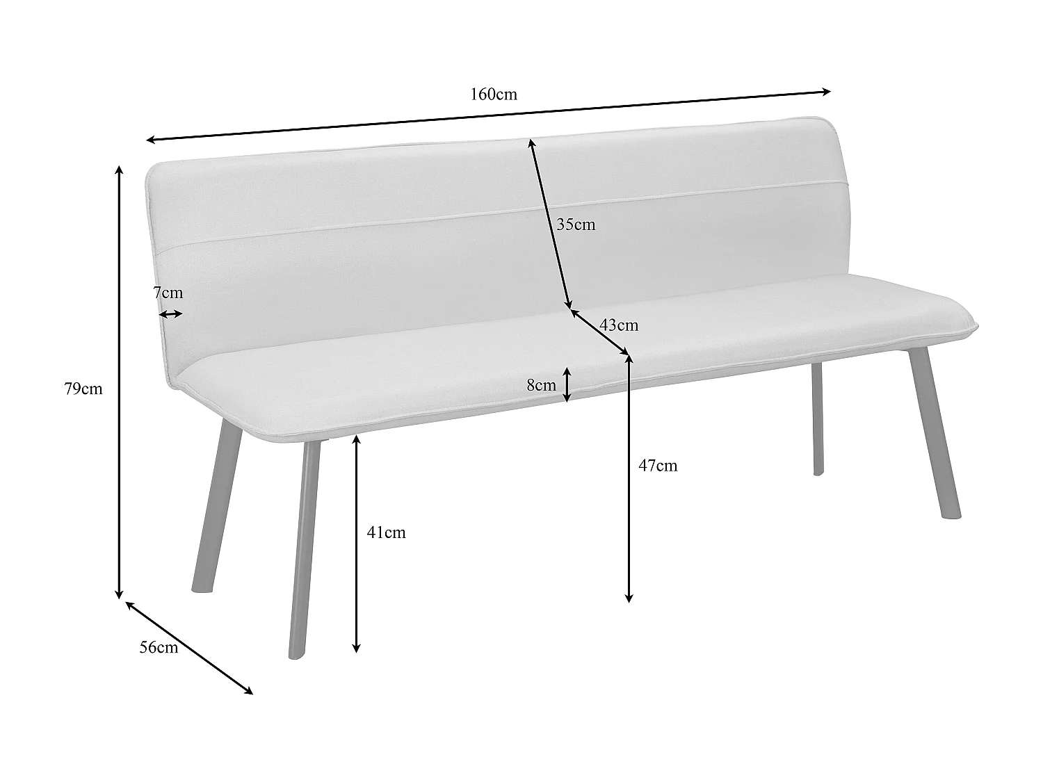Taylor | Canapé 2 places avec 1 fauteuil inclinable électrique en tissu crème